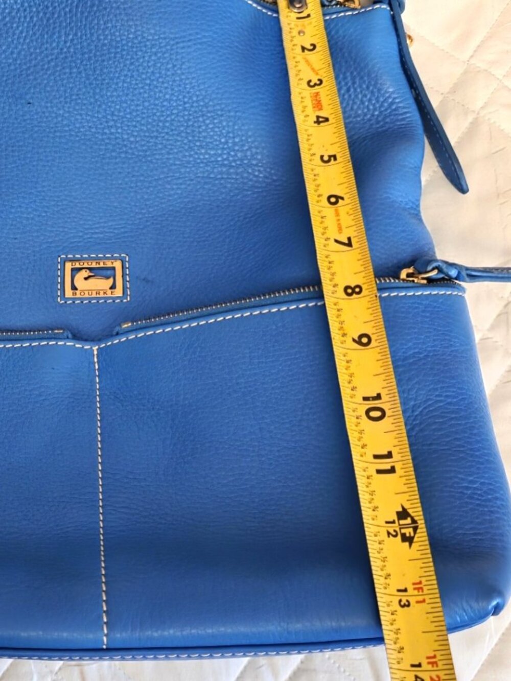 Dooney & Bourke Blue Leather Medium Pocket Sac Handbag - Picture 9 of 10